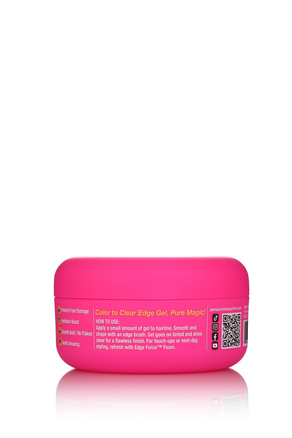 EdgeForce Gel - Dragon Fruit Oil 3.4oz jar, side view