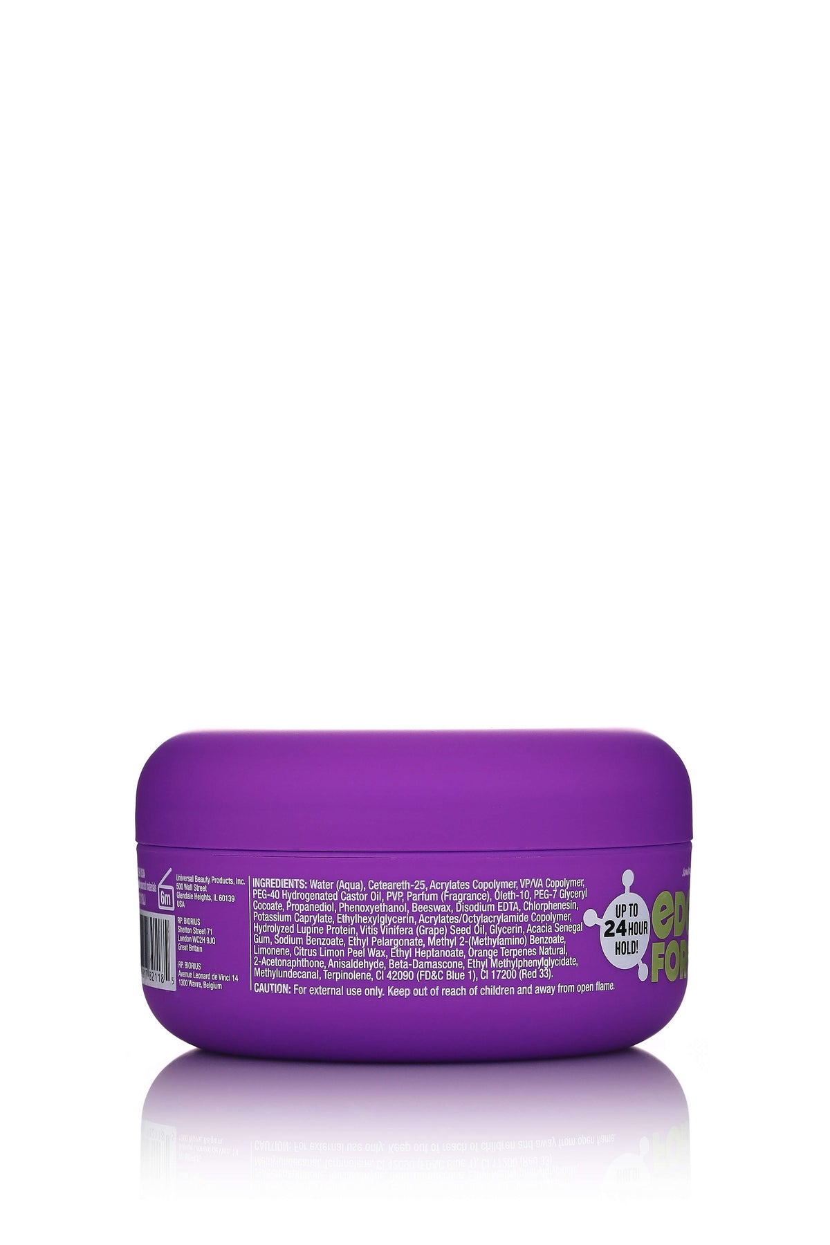 EdgeForce Gel - Grapeseed Oil 3.4oz jar, back view