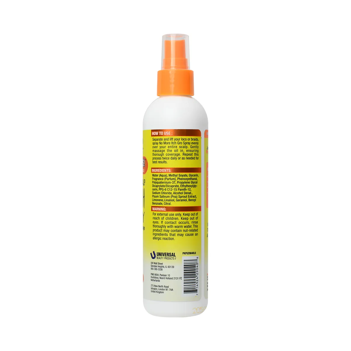Jamaican Mango & Lime No More Itch Gro Spray 'Maximum Relief', 8 Oz