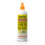 Jamaican Mango & Lime No More Itch Gro Spray, 8oz. A lightweight spray that soothes itch and reduces dryness and buildup. Packaged in a white bottle with an orange spray cap and a yellow label with bold black text and orange accents.