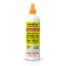 Jamaican Mango & Lime Mentholated No More Itch Gro Spray, 8oz. A lightweight spray that soothes itch, reduces dryness and buildup, and provides a cooling menthol sensation for relief. Packaged in a white bottle with an orange spray cap and a yellow label with bold black text and orange accents.